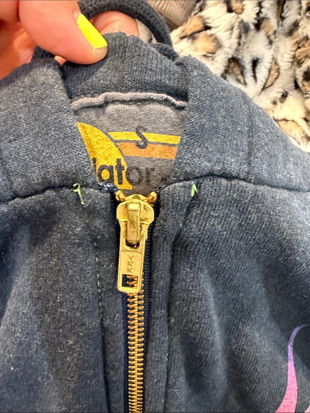AVIATOR NATION ZIP HOODIE GENTLY USED SIZE SMALL BOLT FADE - Picture 2 of 3